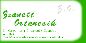 zsanett ortancsik business card